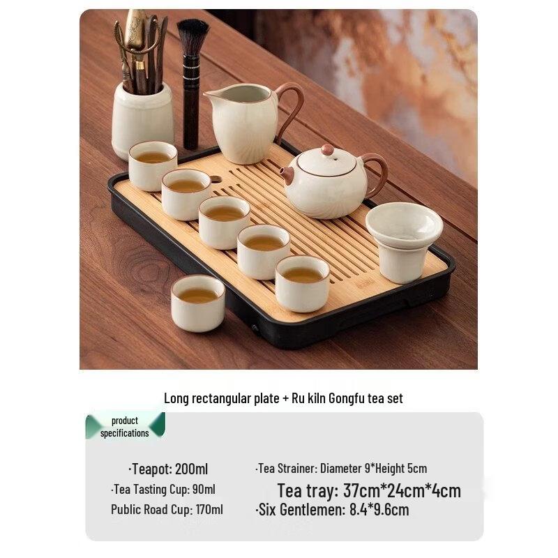 Ru Kiln Ceramic Kung Fu Tea Set LX10-Piece