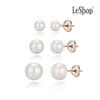 [LeShop] 14K Freshwater Pearl Earrings (Gold Plated)_LJ4202BRE