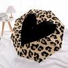 1pc Leopard Heart Automatic Open/close Umbrella, 8-Rib sturdy structure, Auto Folding/Opening, Portable Travel Umbrella for Women, Parties011