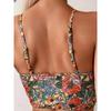 Nouveau Maillot de Bain Bikini Sexy Bikini Imprimé Taille Haute Maillot de Bain à Fente pour Femmes