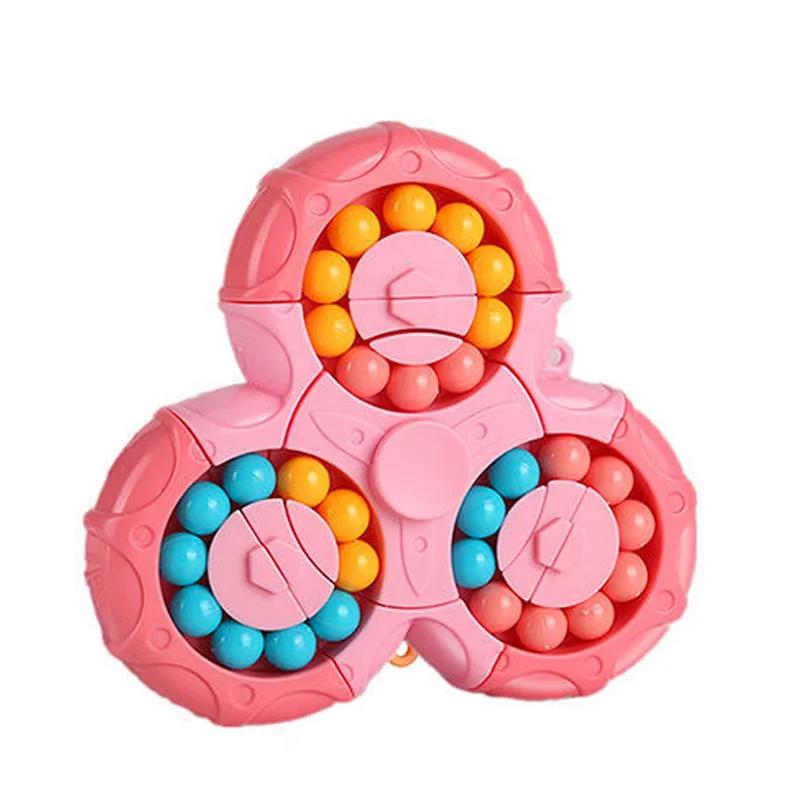 Six-sided Rotation Finger Bean Intelligence Gyro Antistress Fingertip Cube Learning Educational Magic Disk For Kids
