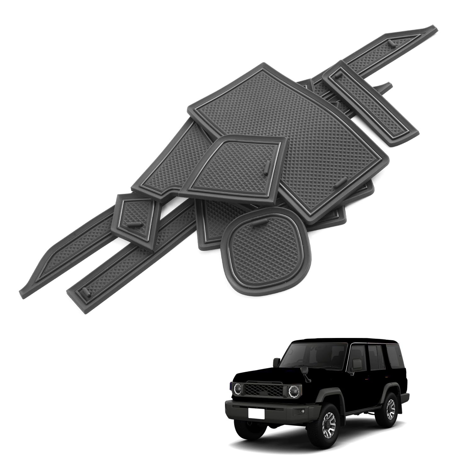 

HUAHAO Toyota Land Cruiser 70 эксклюзивный резиновый салон Land Cruiser 70 консольный автомобильный коврик с защитой от царапин салон Land Cruiser 70 индивидуальный 14 шт. коврик, коврик,