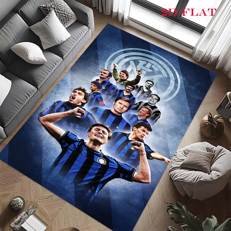 Inter Milan Carpet Rug for Living Room Bedroom Home Sofa Decoration,Kids play Nonslip Floor Mat