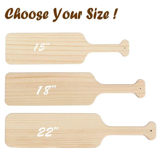 Unfinished Wooden Paddles Greek Fraternity Sorority Solid Pine Wood Paddle for DIY Arts Crafts Home Decoration