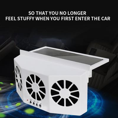 Solar/USB Dual Charging Vehicle Cooling Tool Car Exhaust Fan Vehicle Air Circulation Smoke Exhaust Fan Car Ventilation Fan
