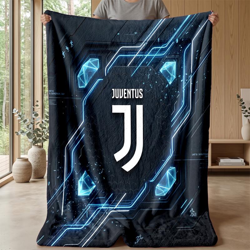 Juventus FC Theme blanket Soft Flannel Blanket Plush Throw Blanket Cozy Sofa Bed Blanket for Home Decor