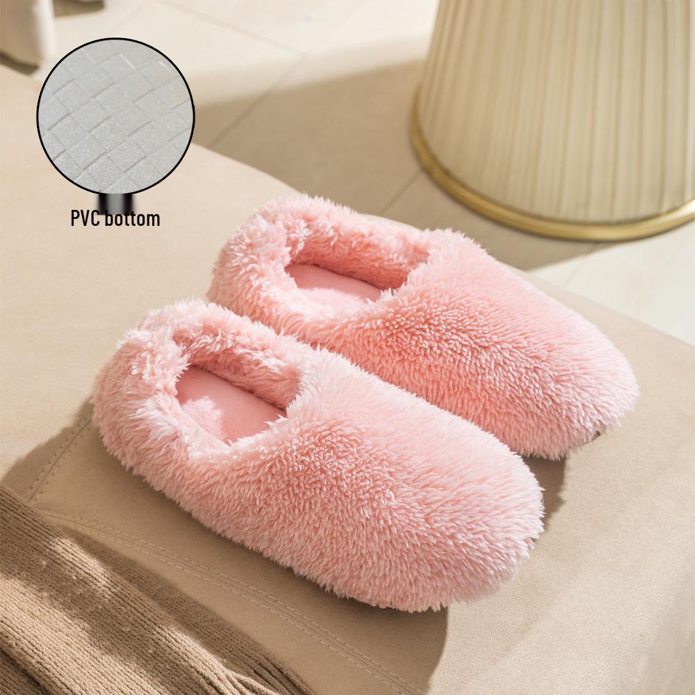 "Stilvolle Rutschfeste Indoor-Winterschuhe": Plüschige, Dicke Baumwoll-Schuhe mit Absatz für Paare"