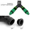 Y-Shaped Water Splitter 1/2" 3/4" Tap Connector Garden Hose Splitter Faucet Adapter with Shut-off Valve Garden Watering Supplies
