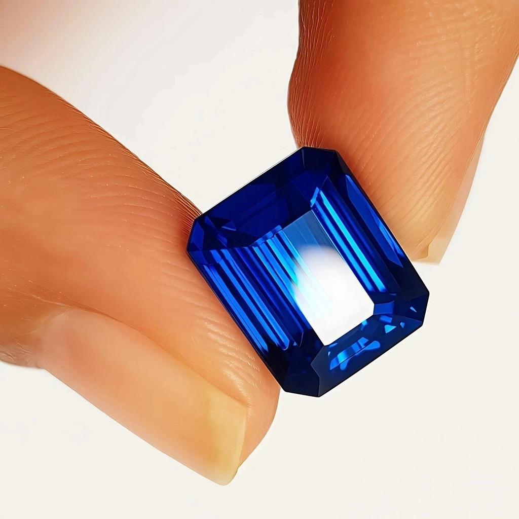 Natural Blue Sapphire Flawless 19 Ct Emerald Cut Certified Loose Gemstone