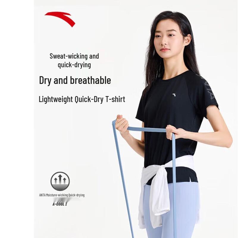 Anta Women s Quick-Dry Running Short Sleeve T-Shirt S