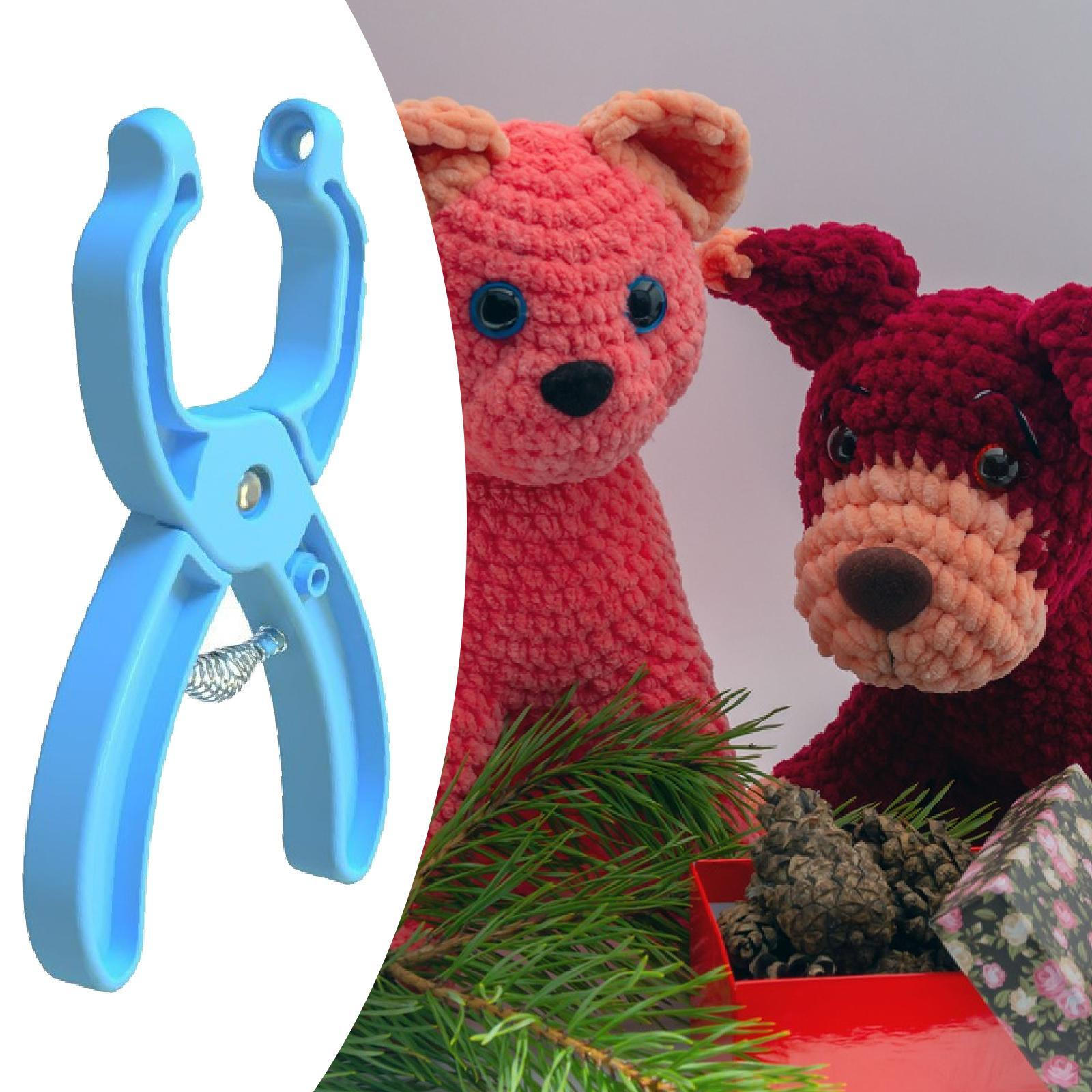 

Вспомогательный инструмент для крепления глаз DIY Craft Удобный захват для вязания крючком для мягкой куклы 5-30 мм синий