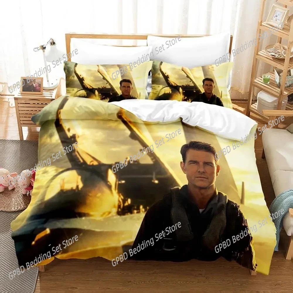 TV Top Gun Maverick Beding Set For Bedrom Soft Modern Bedspreads Comefortable Children Kids Soft Duvet Cover Comfortable Quilt Cover And Pilowcase