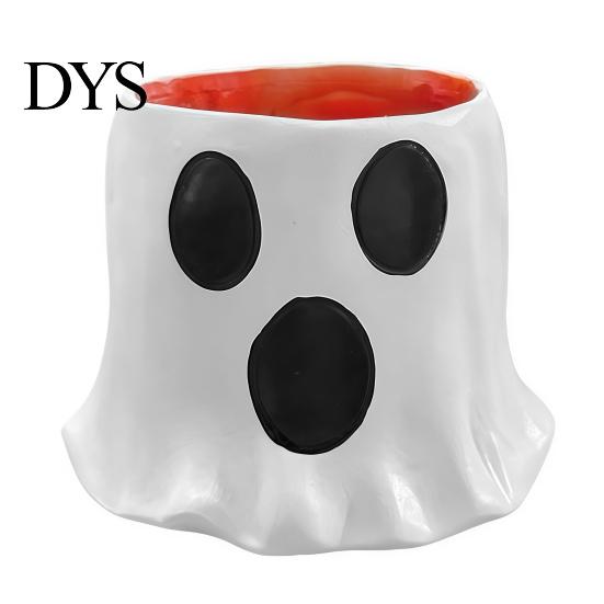 Kindergarten Party Supplies Ghost Candy Bucket Decor, Halloween Planter Vase Cute Holiday Decorative Prop for Home Bucket, Bowl Indoor Outdoor Display