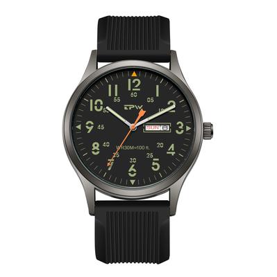 Men's Military Watch with Rubber Strap, Waterproof, Luminous Analog Display, Calendar, Quartz Movement, and Sports Watch - Fashionable Accessory for