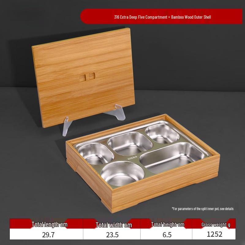 DM304 Stainless Steel Divided Bento Lunch Box