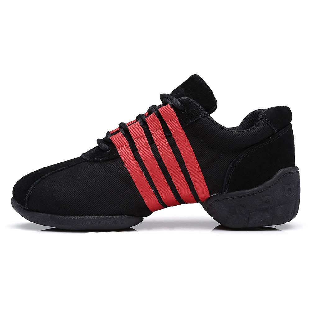 Size 34-41 Women Ladies Breath Fitness Dance Sneakers Ballet Jazz Modern Shoes Canvas Mesh Dance Sport Shoes