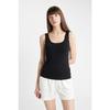 Podkoszulek Fall In Love Regular Fit Cotton Basic Plain Black R9041az24au