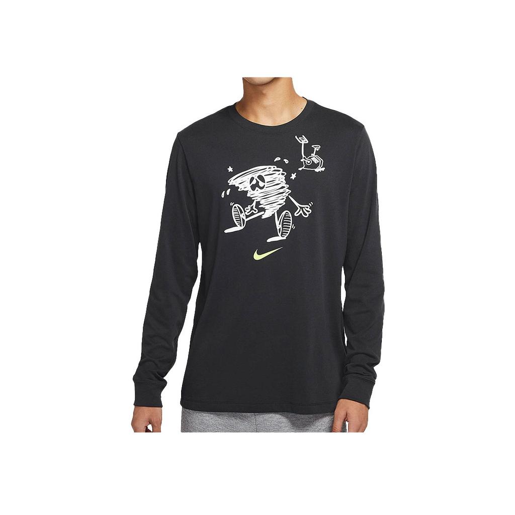 Nike Training Casual Long Sleeve Crew Neck T-Shirt Men Tops Black DM5693-045