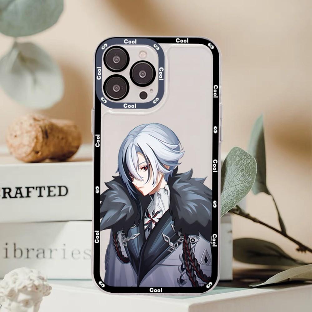 

Genshin Impact arlecchino Phone Case For iPhone 15 11 12 13 14 Mini Pro Max XR X XS TPU Clear Case iphone 12 mini