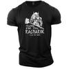 New Summer Men's T-shirt Cotton Fitness Sports T-shirt Vikings T-shirt Plus Size Men's Top Fashion Breathable Shirt for Top