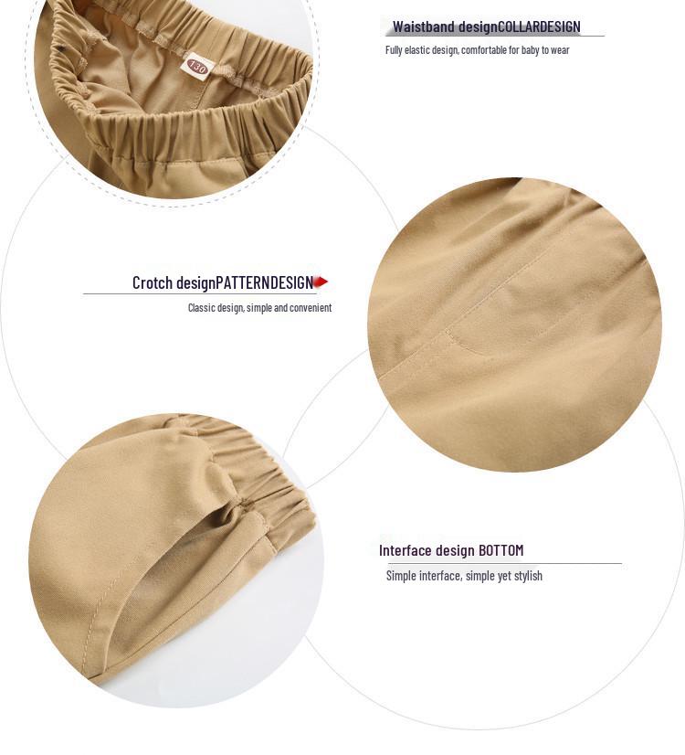 Kids' Khaki and Navy Elastic Waist Western Uniform Pants for Boys and Girls