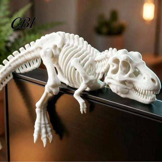 Computer Monitor Dinosaur Accessory 4 Pcs 3D Printed Topper, Fun Office Desk Decor, Toy for Cute Animal Car Dashboard Monitor, TV, Picture Frame Decor