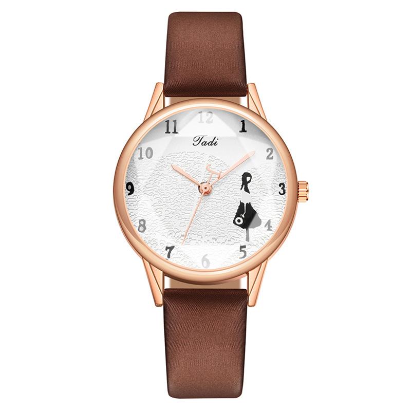 

Модные цифровые женские часы для девушек, женские часы с кожаным ремешком, кварцевые часы