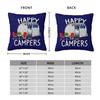 Happy Campers Car Square Pillowcase Cushion Cover Pillow Case Throw Pillow Cover for Home Sofa Living Room