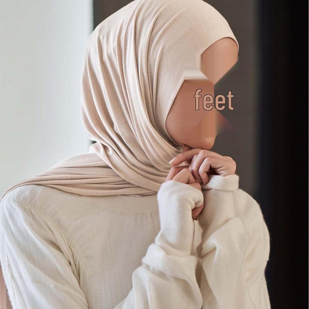 High-Quality Malaysian Modal Cotton Jersey Scarf with Rolled Edge