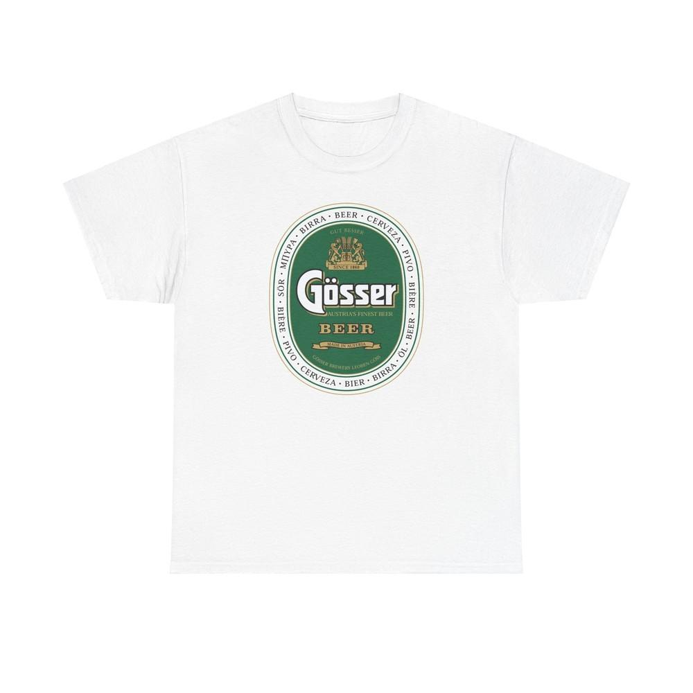 

Austria Brewer, Gosser Beer Unisex Tshirt Tops Tee, Göss Brewery Logo Heavy Cotton Shirt, 4XL