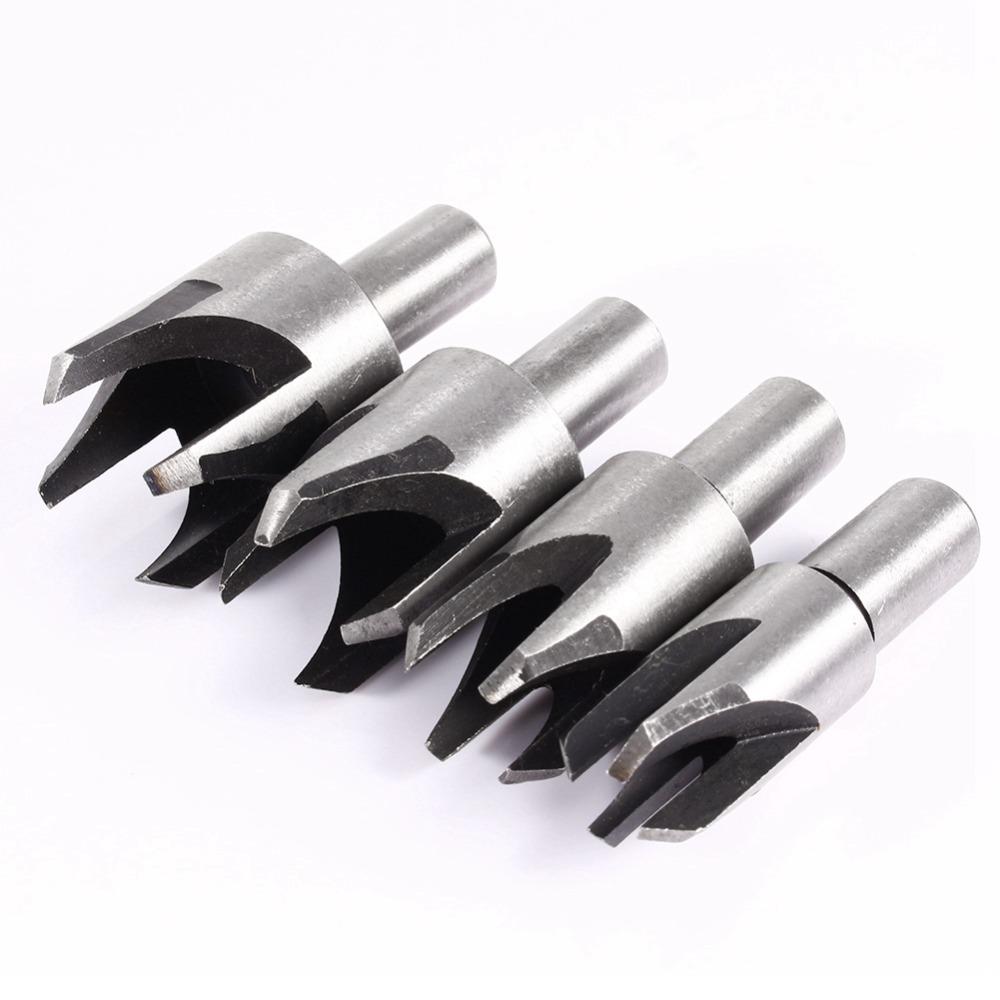 8pcs High Carbon Steel Wood Plug Cutter Straight HSS Drill Bits Chamfer Drill Bits Woodworking