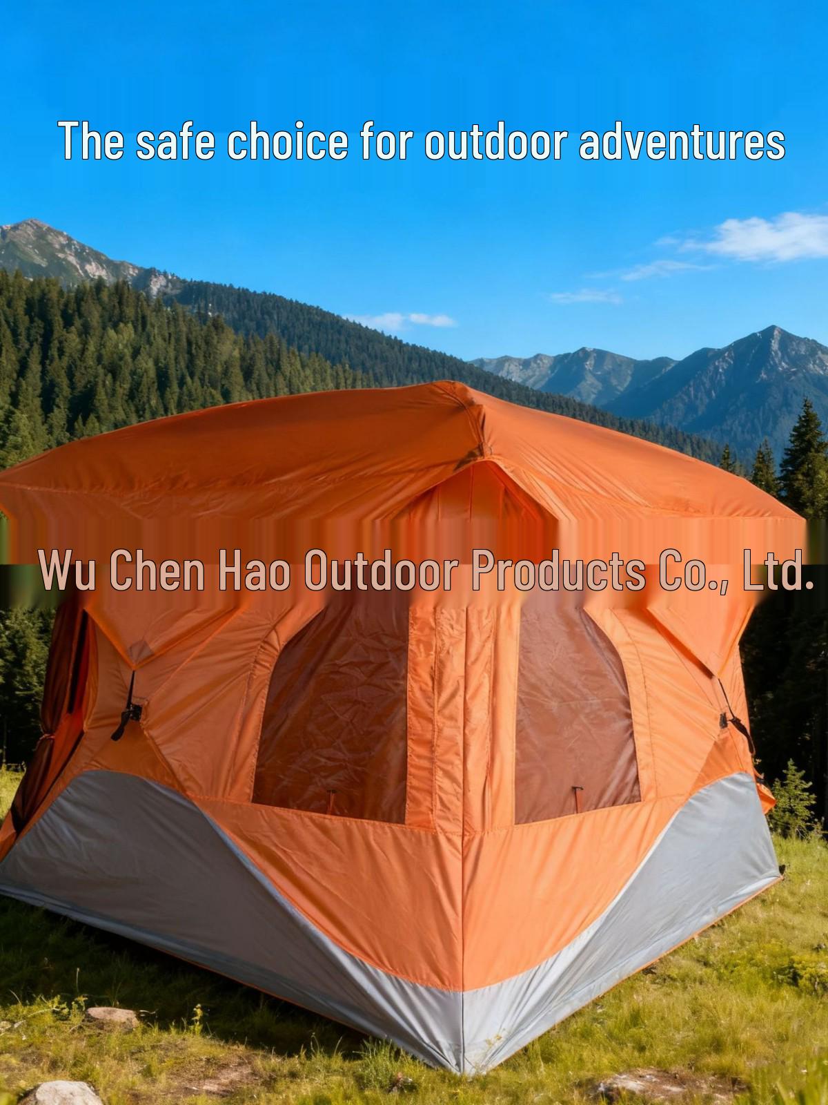Spacious Multi-Person Outdoor Camping Tent with Sun & Rain Protection 4-6 Persons