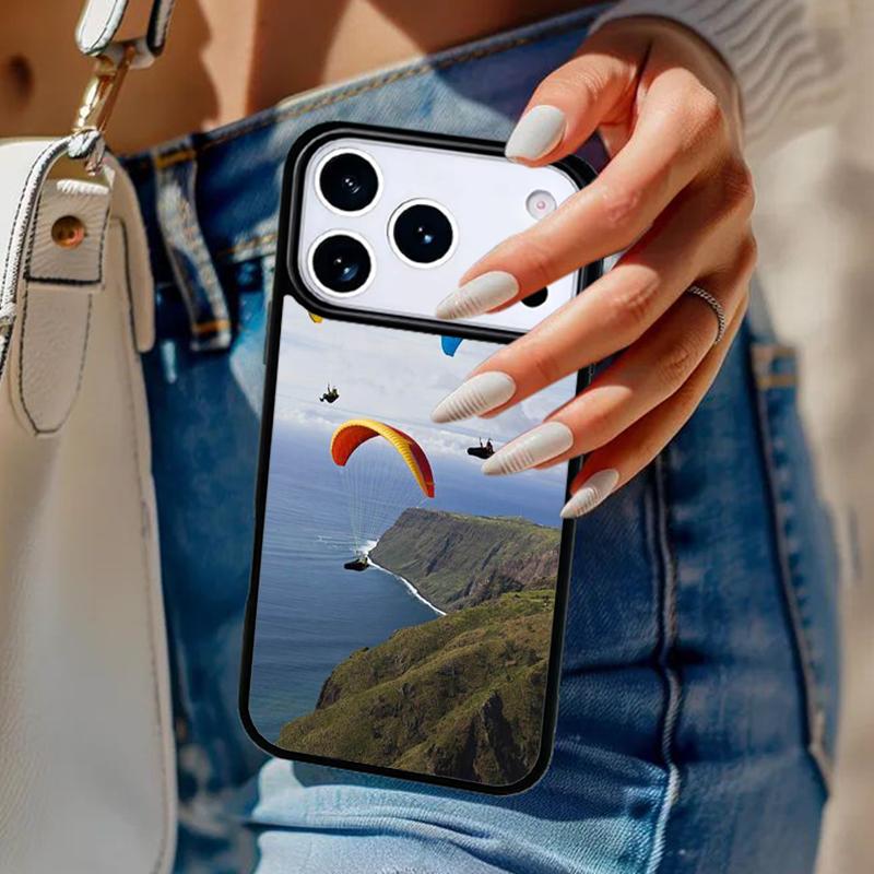 Paragliding Paraglider Phone Case For iPhone 17 Air 14 15 13 12 Max Cover For Apple 16e 11 Pro Max Plus Coque
