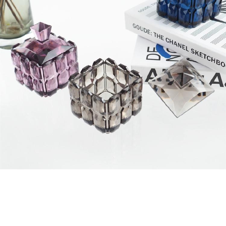 Anniversary Drill Cube Jar Storage Box Resin Mold Trinket Holder Silicone Mold