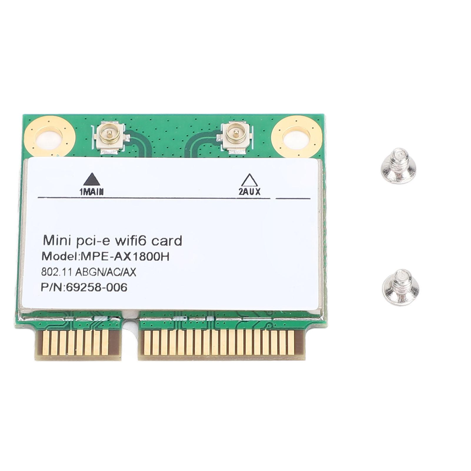 

MPE AX1800H Бездротова карта RTL8852BE 1800 Мбіт/с Дводіапазонний Wireless Fidelity 6 Bluetooth 5.2 Mini PCIe