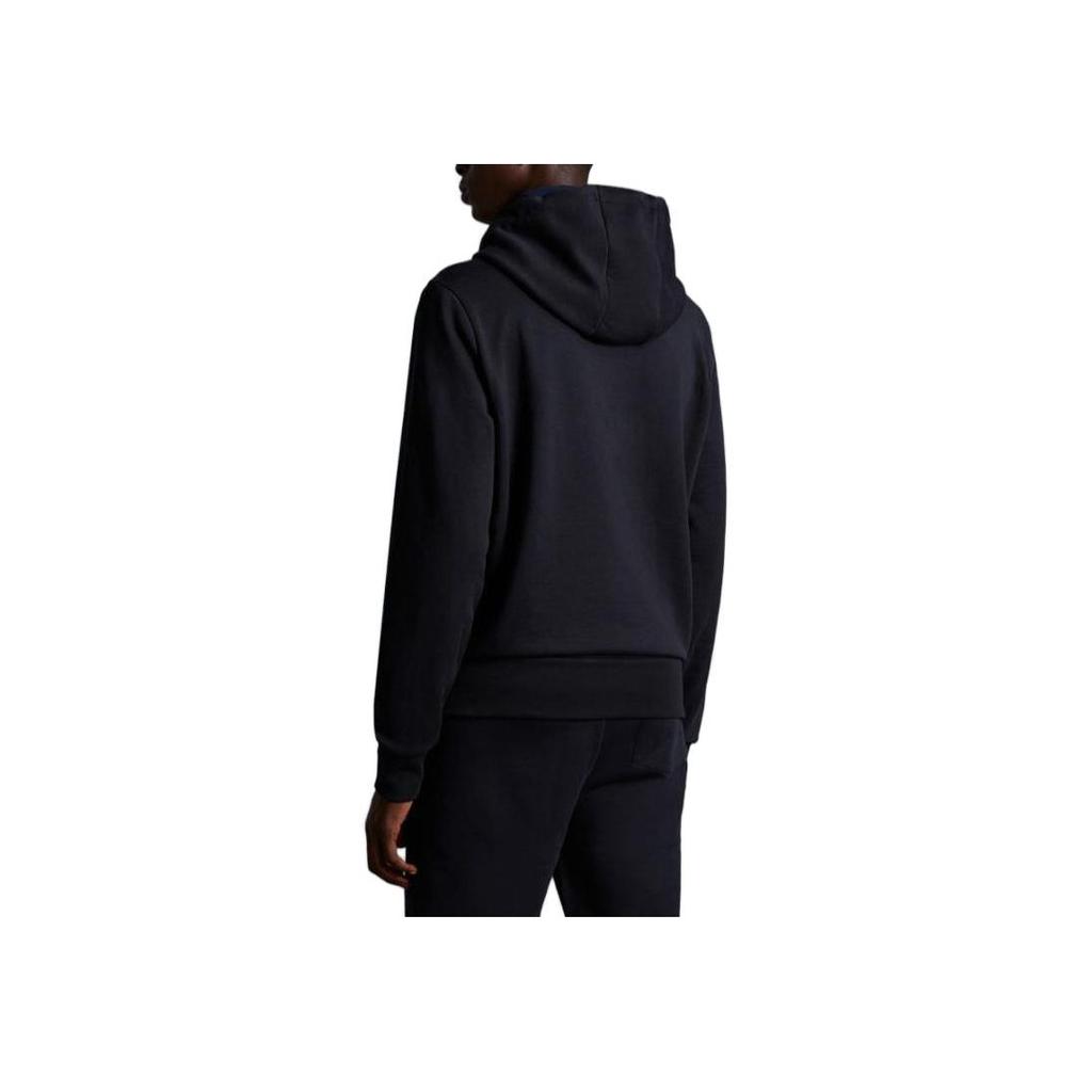 Moncler Solid Color Hooded Zip-Up Long Sleeve Sweatshirt Men sweatshirts Black H20918G00052809KR778