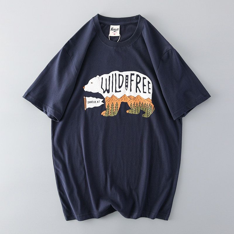 Trendy Retro Cotton Base Shirt Export Short Sleeve T-Shirt