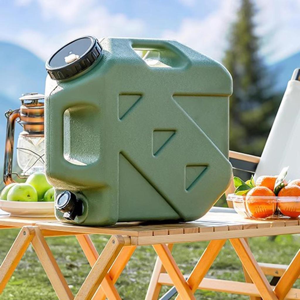 Water Container with Faucet Barrel Carrier Bucket Jug for Camping Picnic Fishing