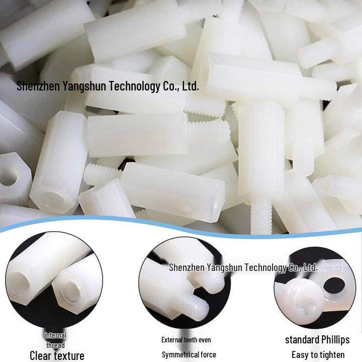 140-Piece White Nylon Hex M2 Phillips Round Head Screw Kit with Isolation Support Column