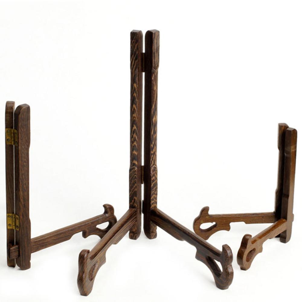 Multifunction Picture Bracket 3-7inch Wooden Photo Frame Stand Display Stand Plate Holder Easels