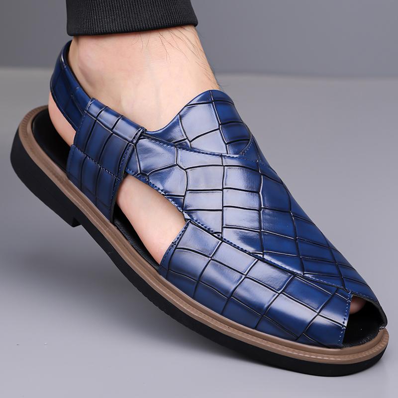 Men’s Sandals Mary Jane Dancing Shoes Dress Wingtip Wedding Stylish Formal Leather Prom Blazers Shoes Over Sized
