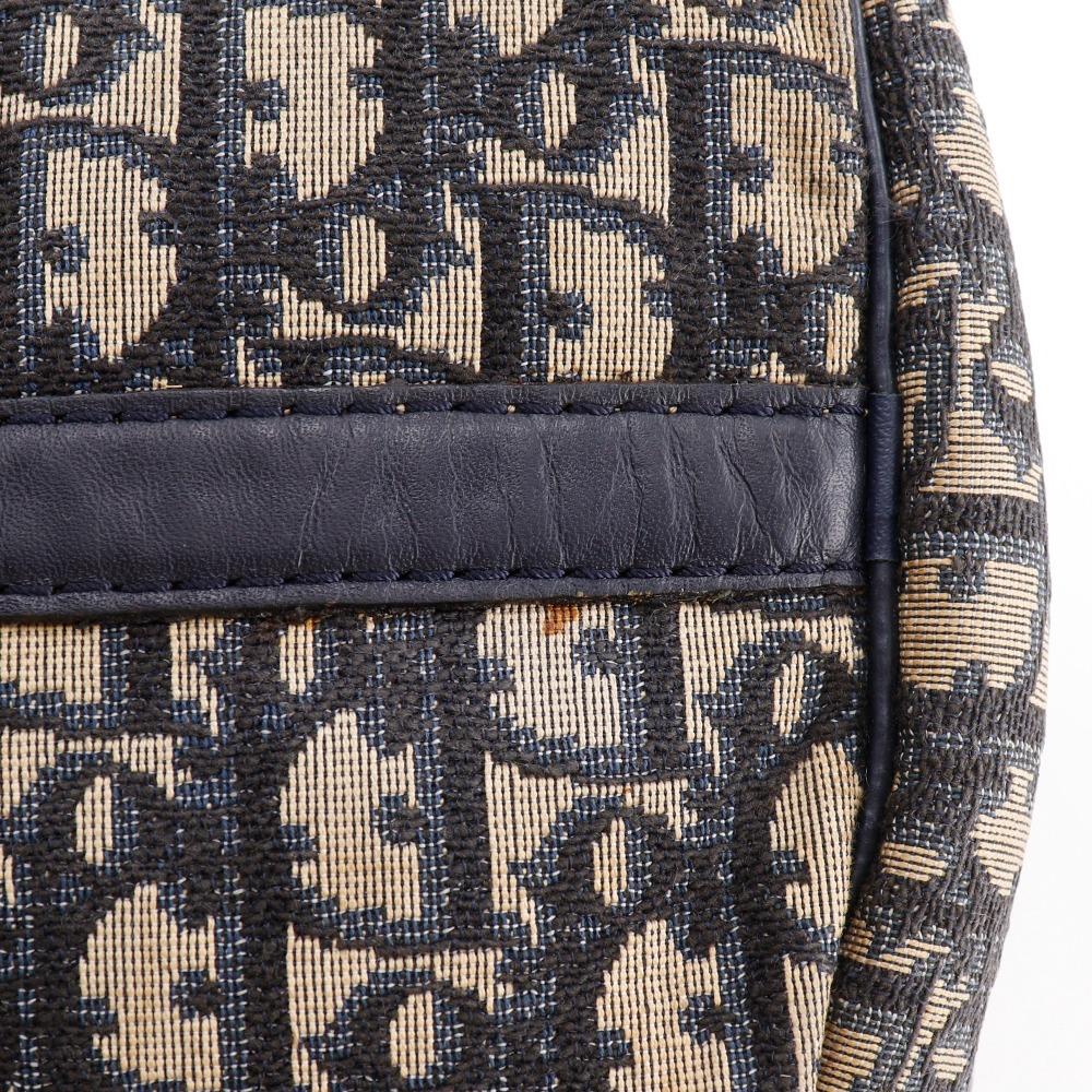 Dior Trotter Boston Bag Mini Boston Vintage Beige Canvas Unisex Used