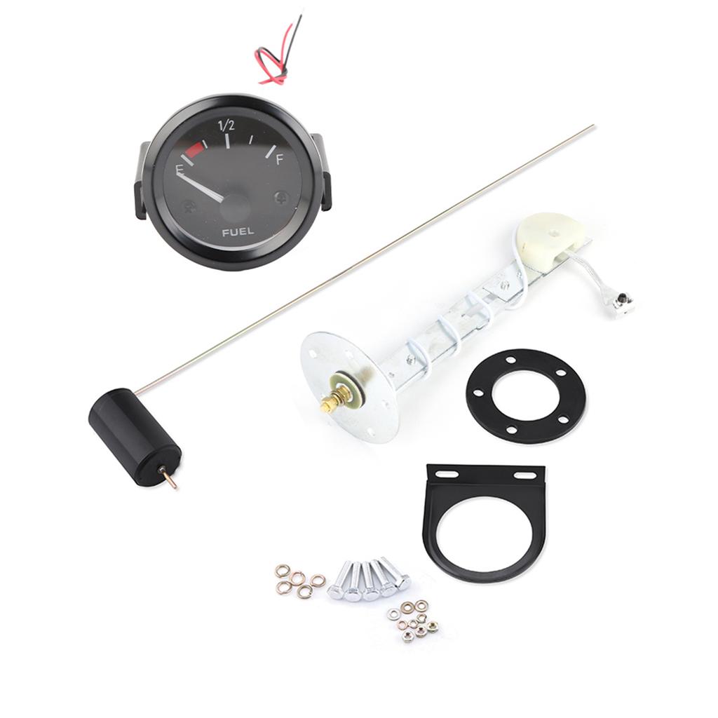 52mm Universal Car Fuel Level Gauge LED Digital E‑1 2‑F Range Meter with Fuel Sensor