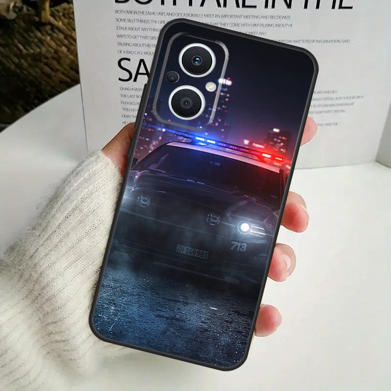 Police Car Case For OPPO Reno 8 7 6 5 4 Lite 8T 5Z 4Z 10 11F OPPO Find X5 X6 Pro X2 Neo X3 Lite Cover