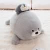 Sea Cuter Lion Animal Dolls With Penguin Design On Top Of The Head For Kids Gift