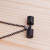 Dumbbell Necklace Fashion Barbell Couple Pendant Necklace