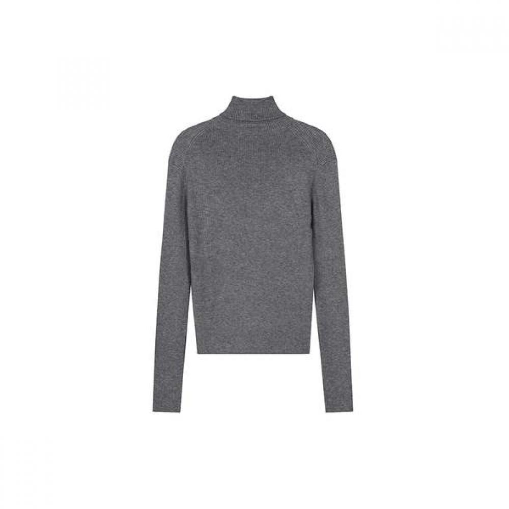 Lap Turtleneck Rib Knit Ar4kha64 MG (melange gray)/FF
