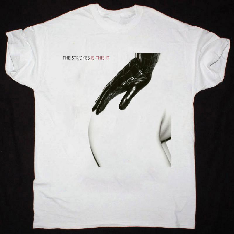 Rare The Strokes - Is This It Short Sleeve Cotton White All size Shirt Unisex T-Shirt S