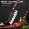 WXCOO Kitchen Knives Butcher Knife Handmade Forged Professional Household Slicing Knife Fruit for BBQ Cooking Tool Wooden Handle