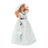 1:12 Miniature Porcelain Doll Green Dress Women Lady Doll Elegant Dollhouse Accessory